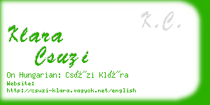 klara csuzi business card